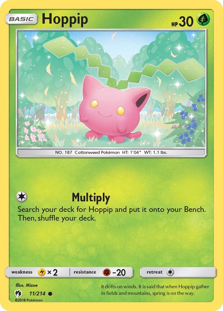Hoppip (11) 11/214 card from SM - Lost Thunder
