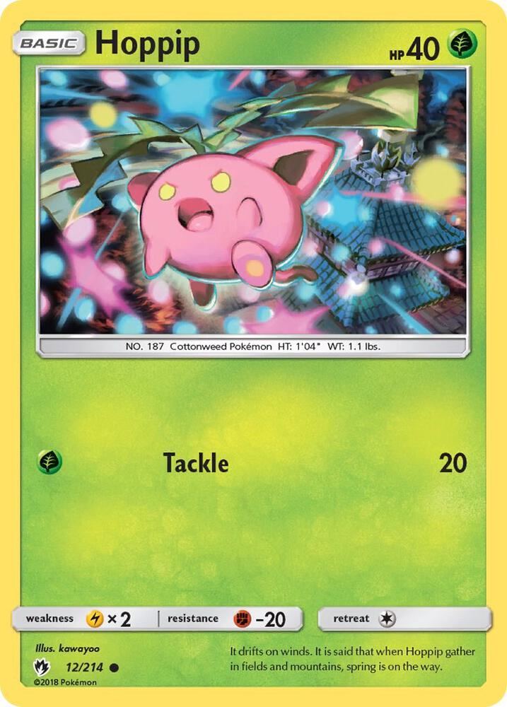 Hoppip (12) 12/214 card from SM - Lost Thunder