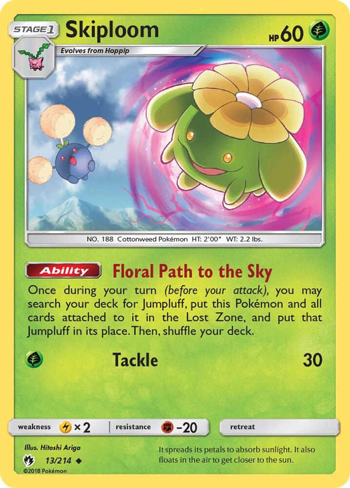 Skiploom 13/214 card from SM - Lost Thunder