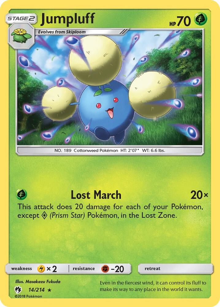 Jumpluff 14/214 card from SM - Lost Thunder