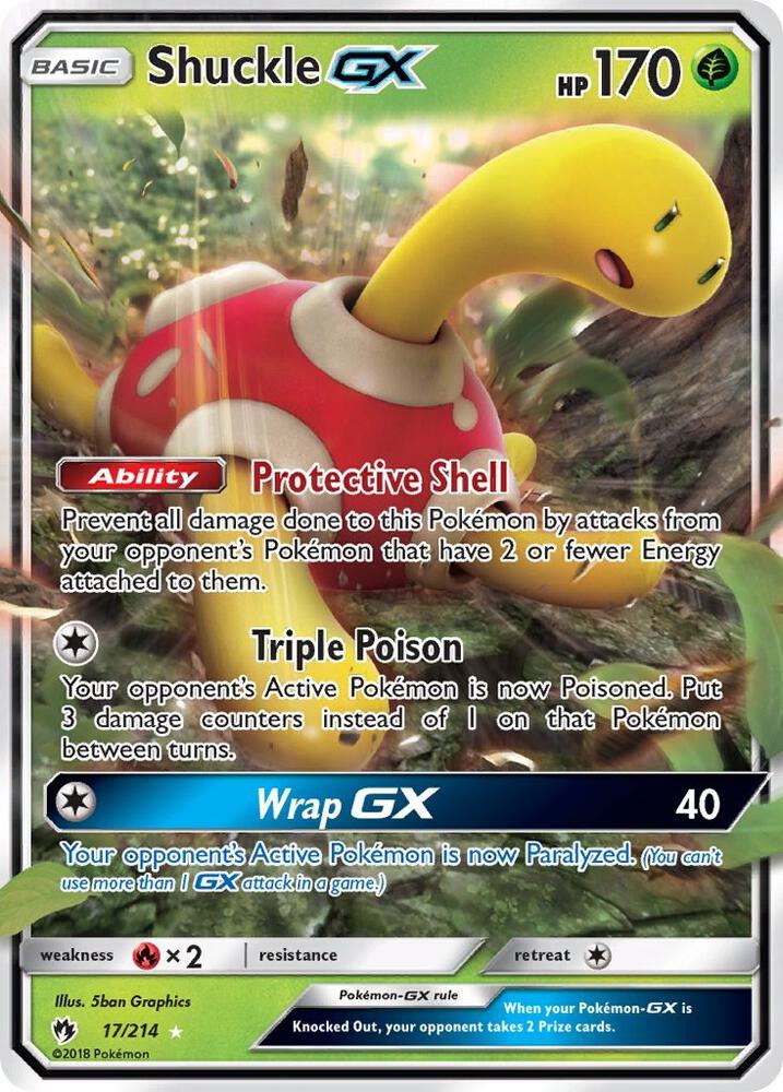 Shuckle GX 17/214 card from SM - Lost Thunder