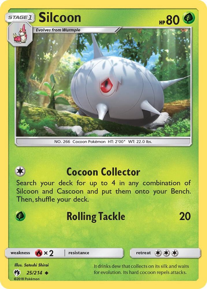 Silcoon 25/214 card from SM - Lost Thunder