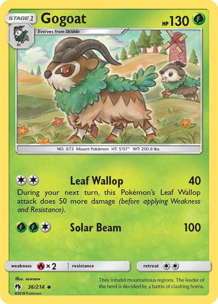 Gogoat 36/214 card from SM - Lost Thunder