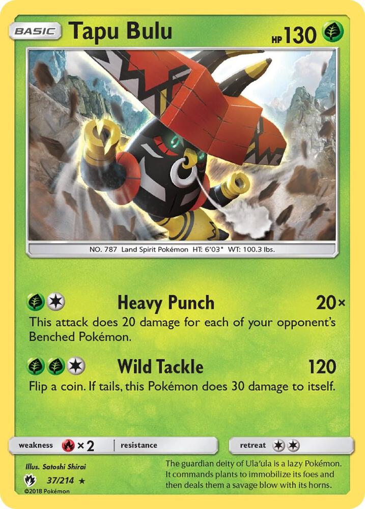 Tapu Bulu 37/214 card from SM - Lost Thunder