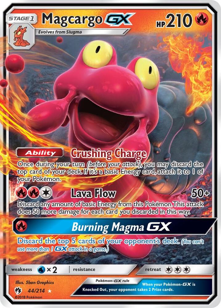 Magcargo GX 44/214 card from SM - Lost Thunder