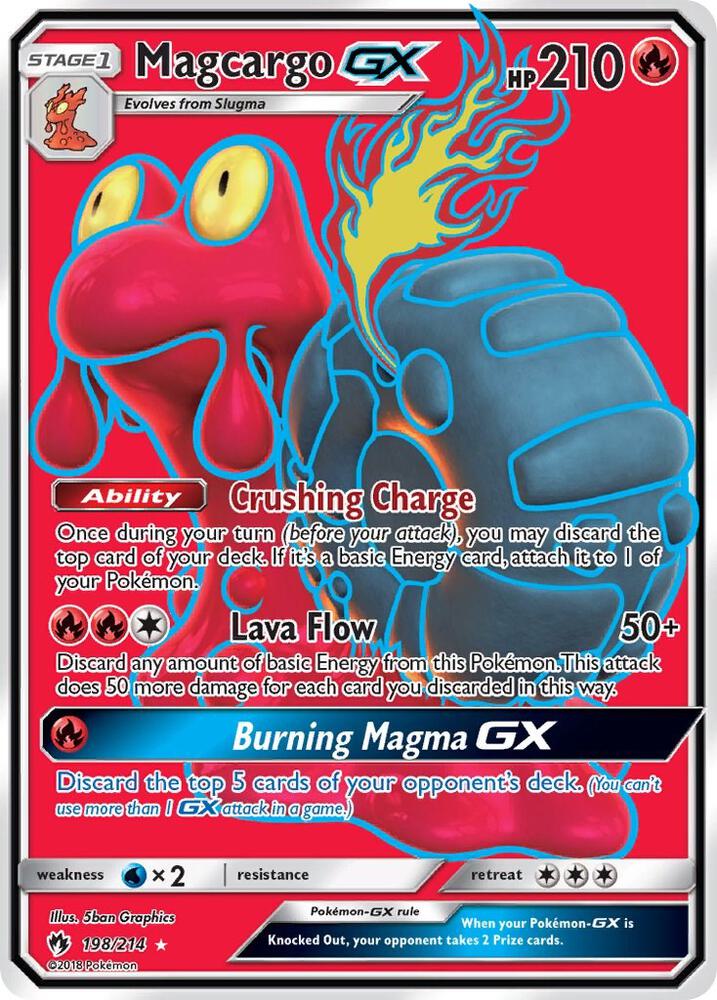 Magcargo GX (Full Art) 198/214 card from SM - Lost Thunder