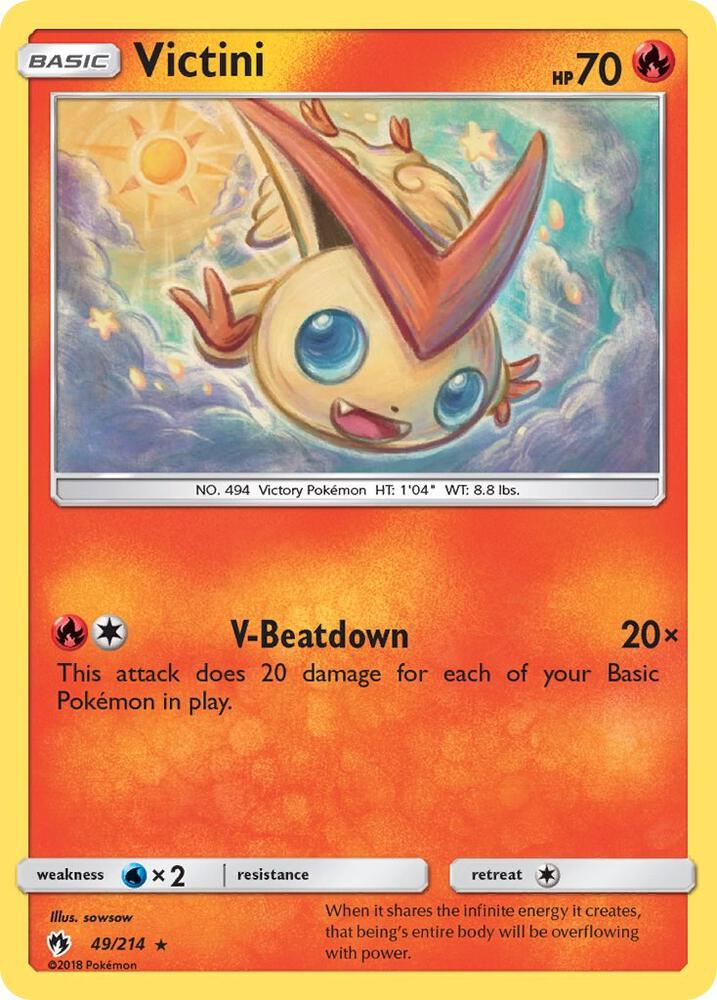 Victini 49/214 card from SM - Lost Thunder
