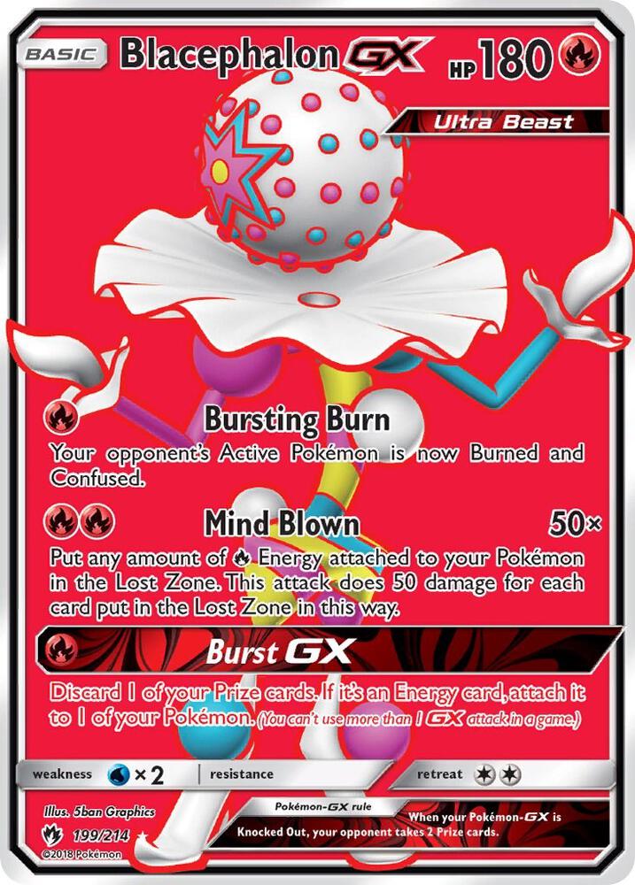 Blacephalon GX (Full Art) 199/214 card from SM - Lost Thunder