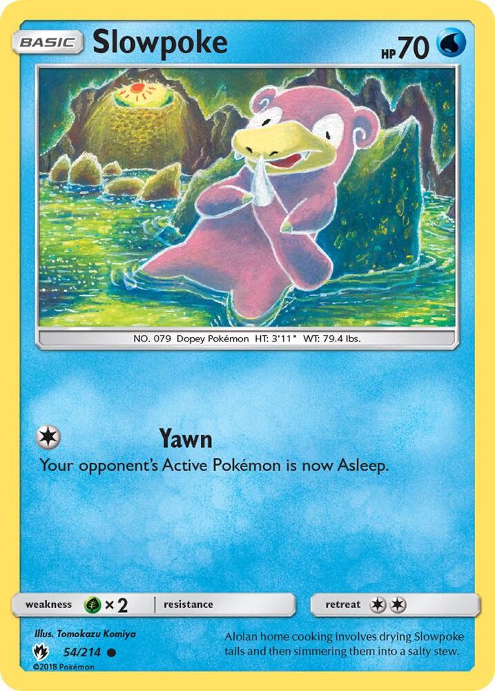 Slowpoke 54/214 card from SM - Lost Thunder