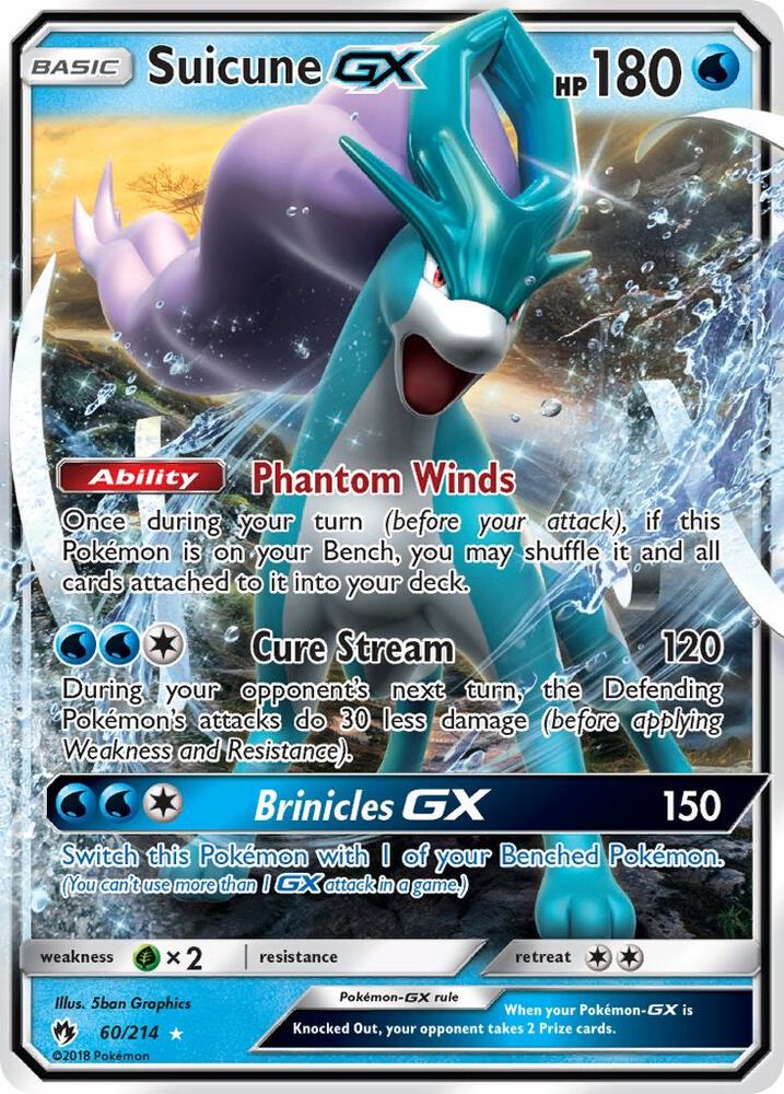 Suicune GX 60/214 card from SM - Lost Thunder
