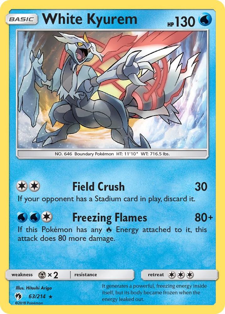 White Kyurem 63/214 card from SM - Lost Thunder