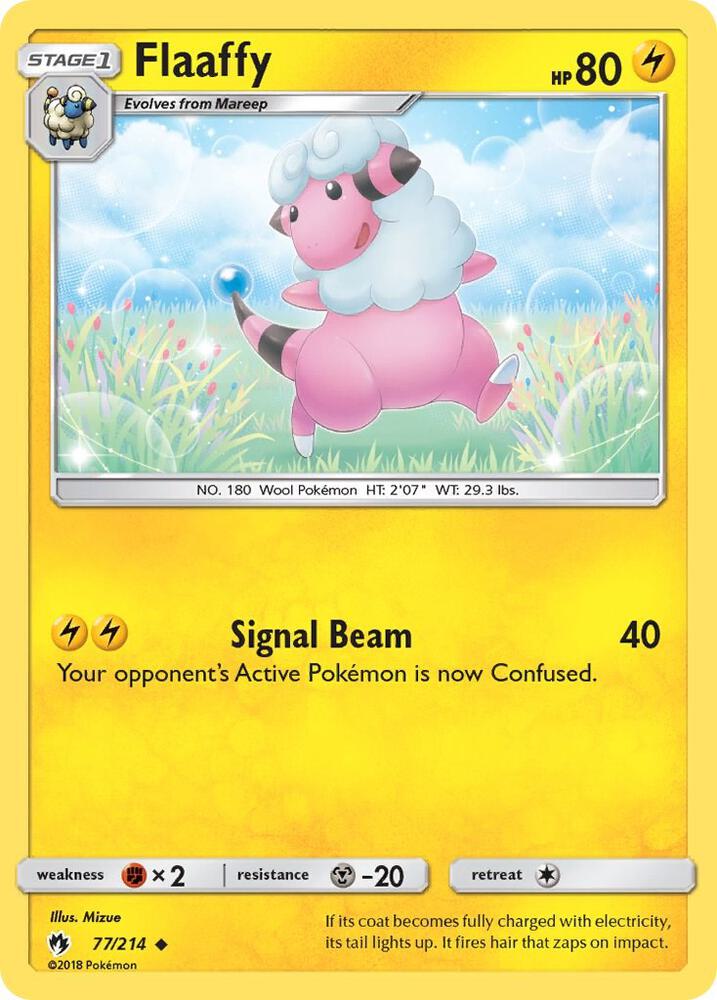 Flaaffy 77/214 card from SM - Lost Thunder