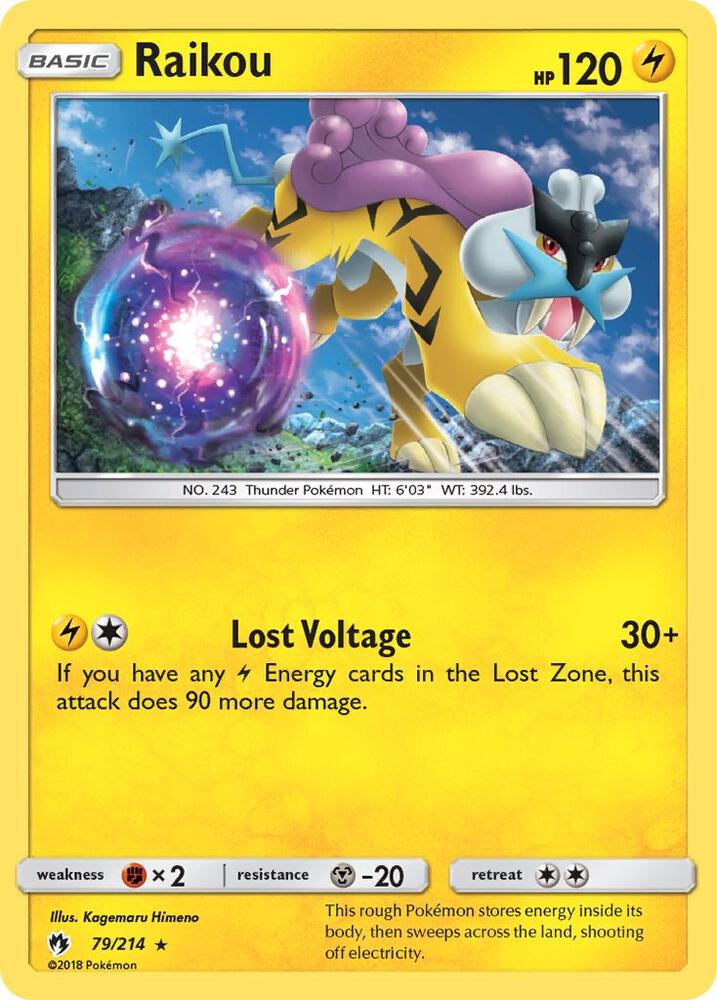 Raikou 79/214 card from SM - Lost Thunder