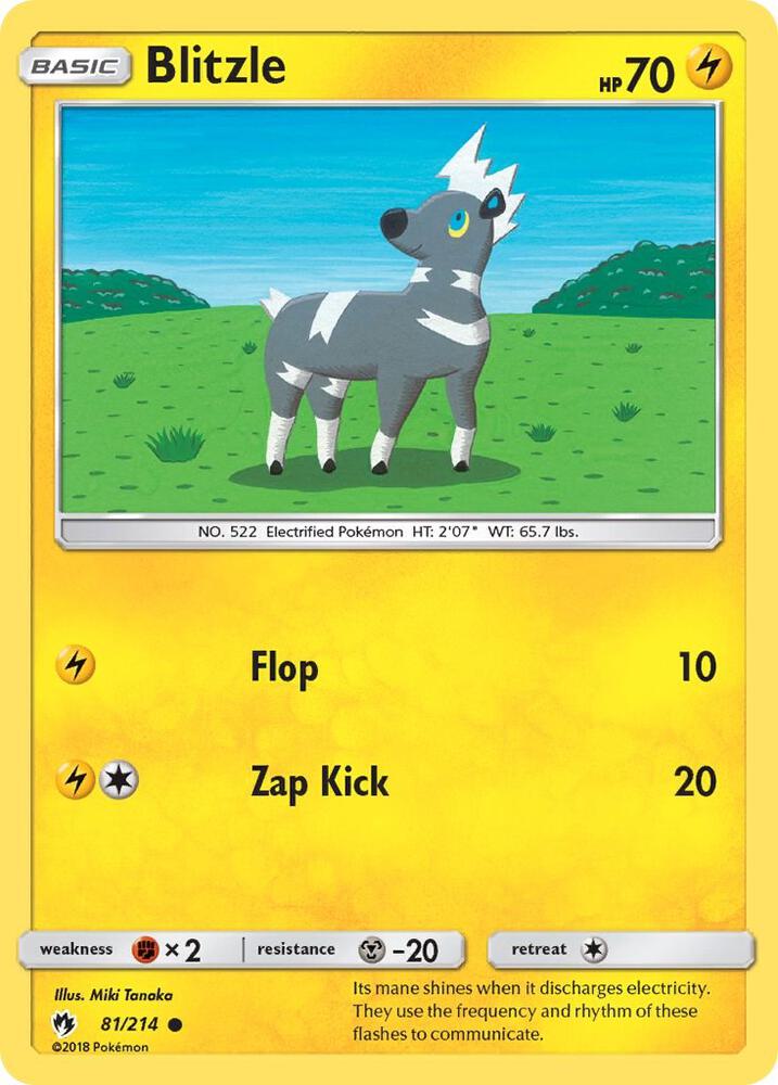 Blitzle 81/214 card from SM - Lost Thunder