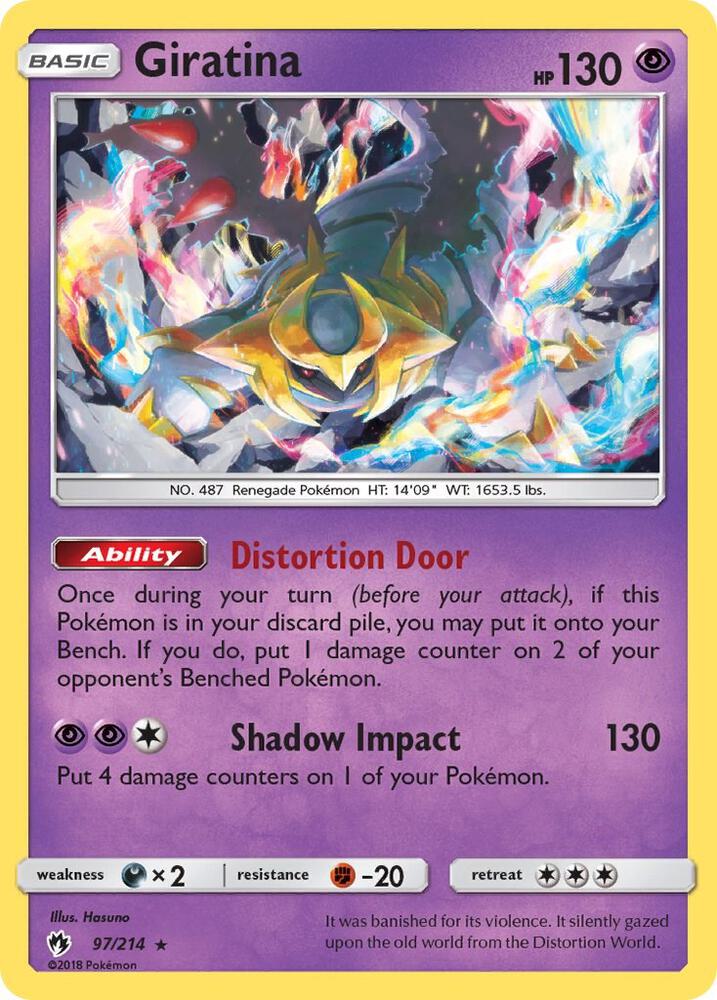 Giratina 97/214 card from SM - Lost Thunder