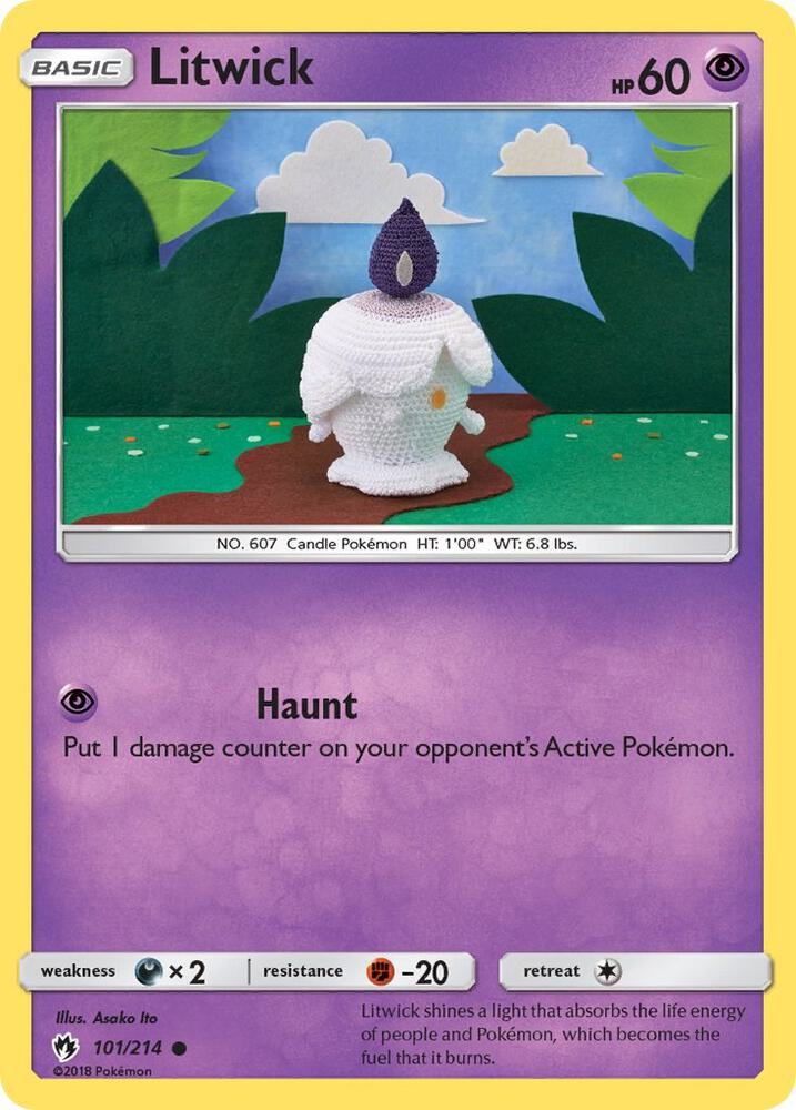 Litwick 101/214 card from SM - Lost Thunder