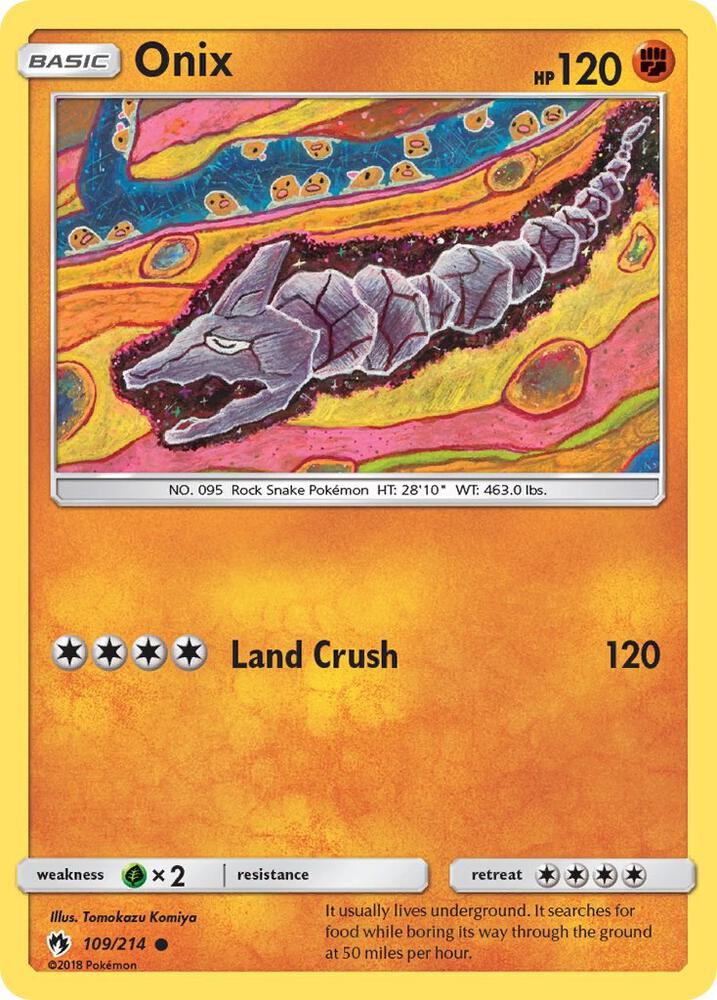 Onix 109/214 card from SM - Lost Thunder
