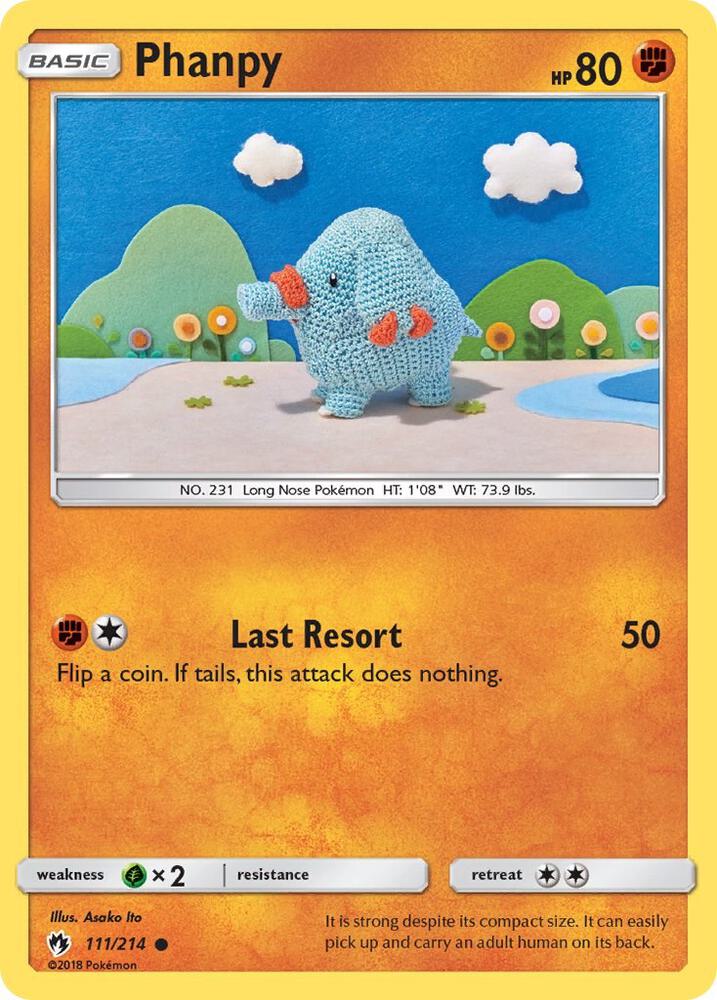 Phanpy 111/214 card from SM - Lost Thunder