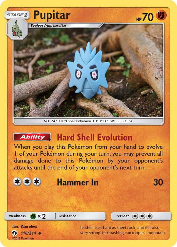 Pupitar 116/214 card from SM - Lost Thunder