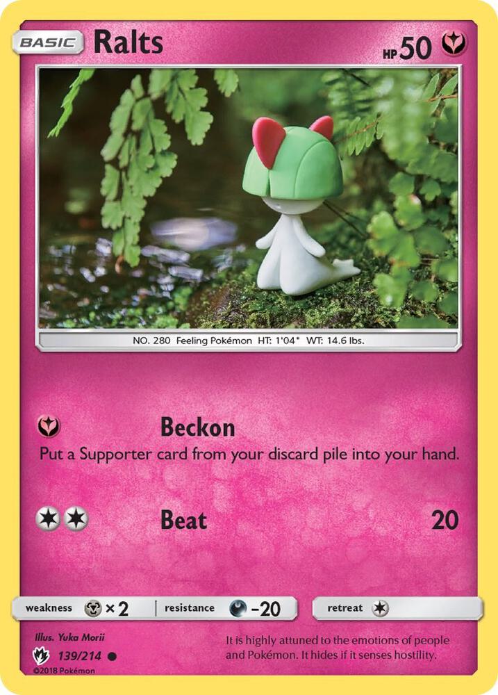 Ralts 139/214 card from SM - Lost Thunder