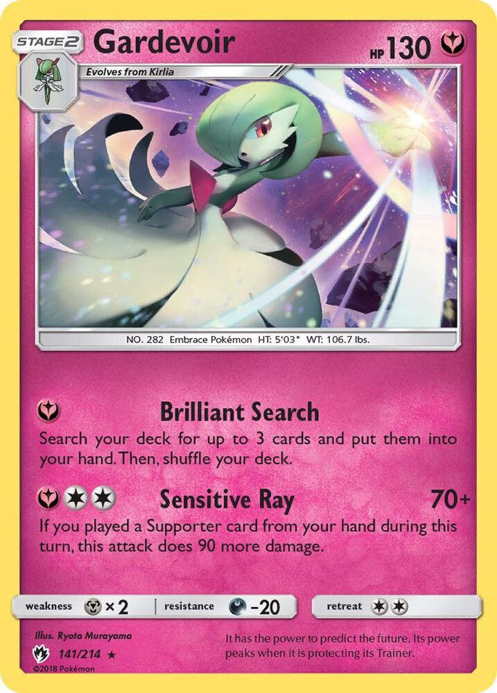 Gardevoir 141/214 card from SM - Lost Thunder
