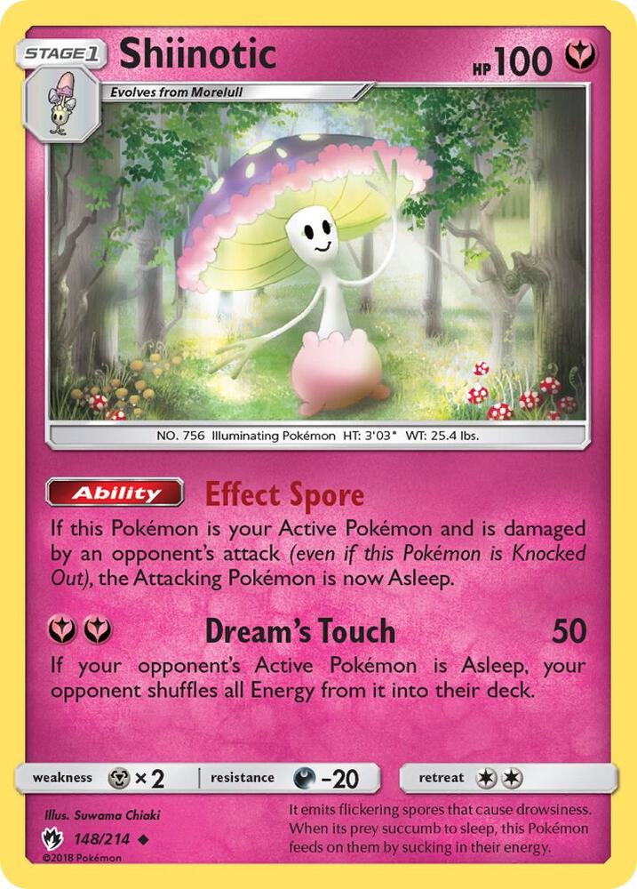 Shiinotic 148/214 card from SM - Lost Thunder