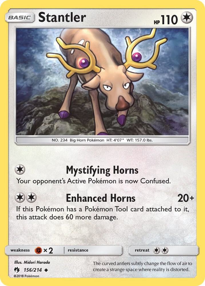 Stantler 156/214 card from SM - Lost Thunder