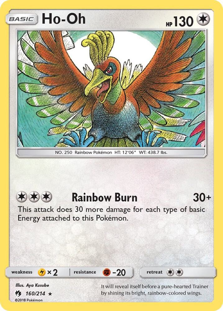Ho-Oh 160/214 card from SM - Lost Thunder