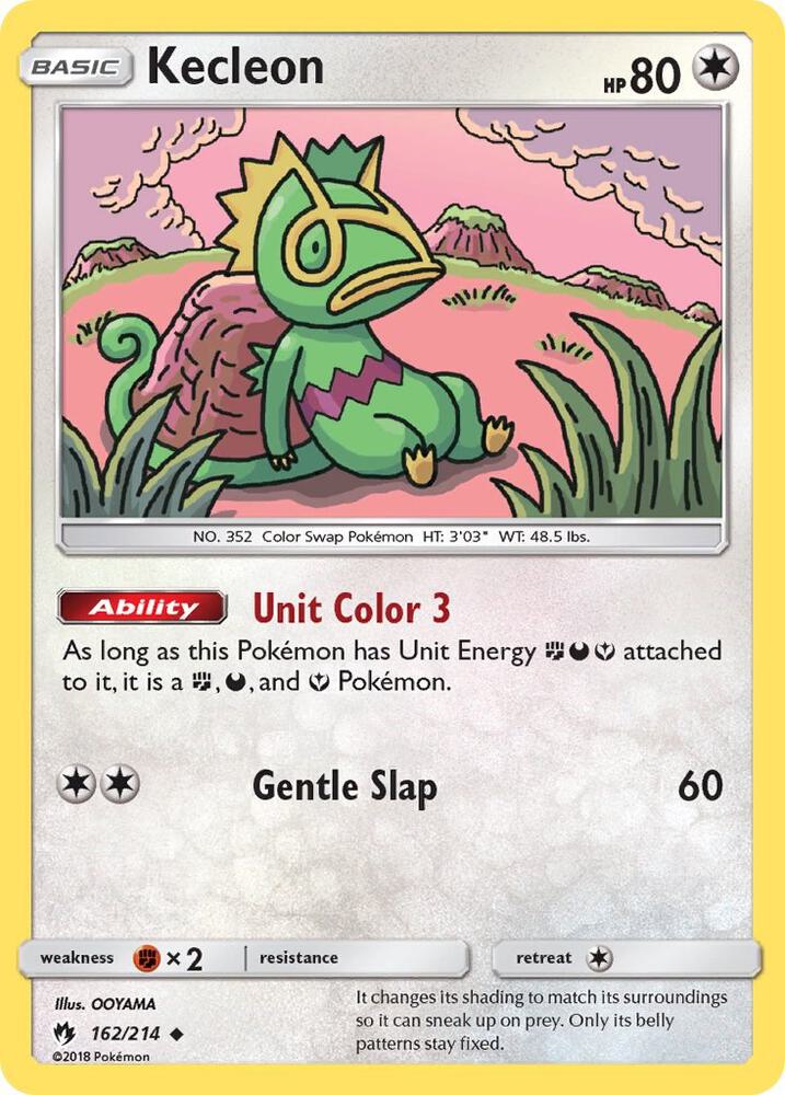 Kecleon (162) 162/214 card from SM - Lost Thunder