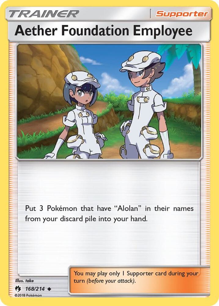 Aether Foundation Employee 168/214 card from SM - Lost Thunder