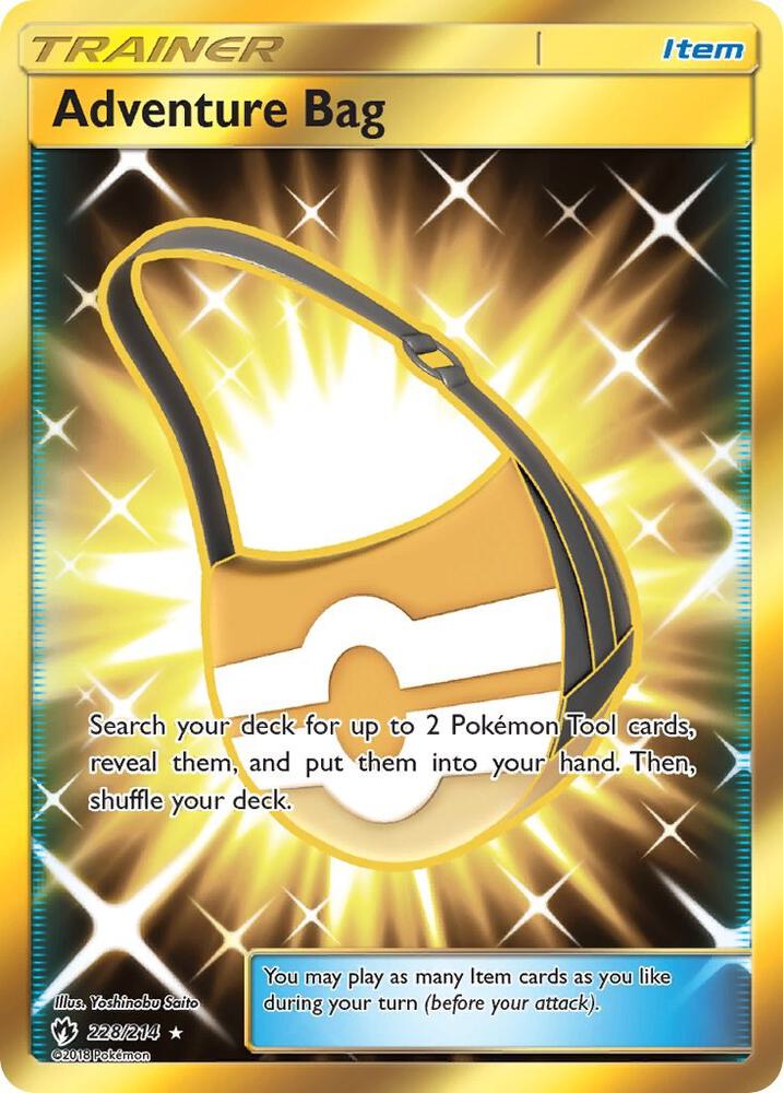 Adventure Bag (Secret) 228/214 card from SM - Lost Thunder