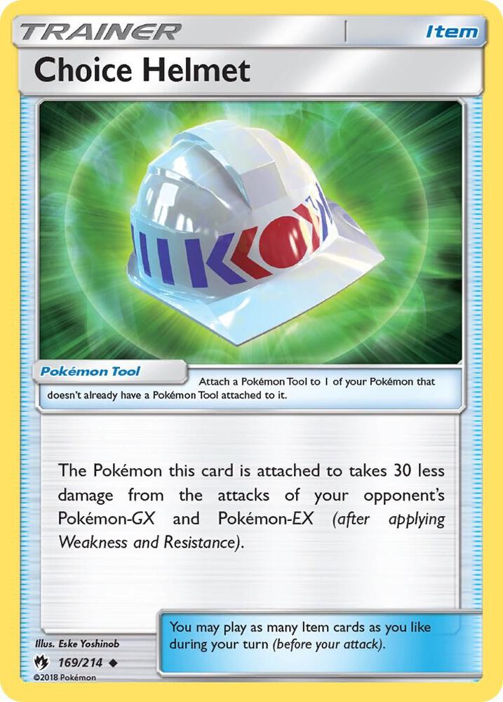 Choice Helmet 169/214 card from SM - Lost Thunder