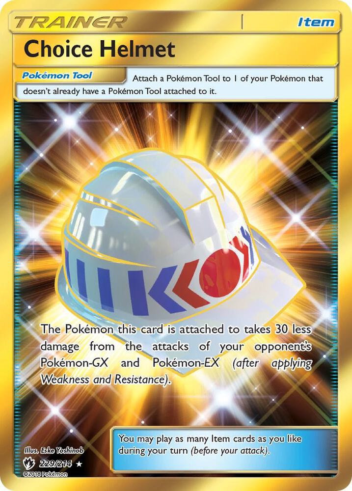 Choice Helmet (Secret) 229/214 card from SM - Lost Thunder