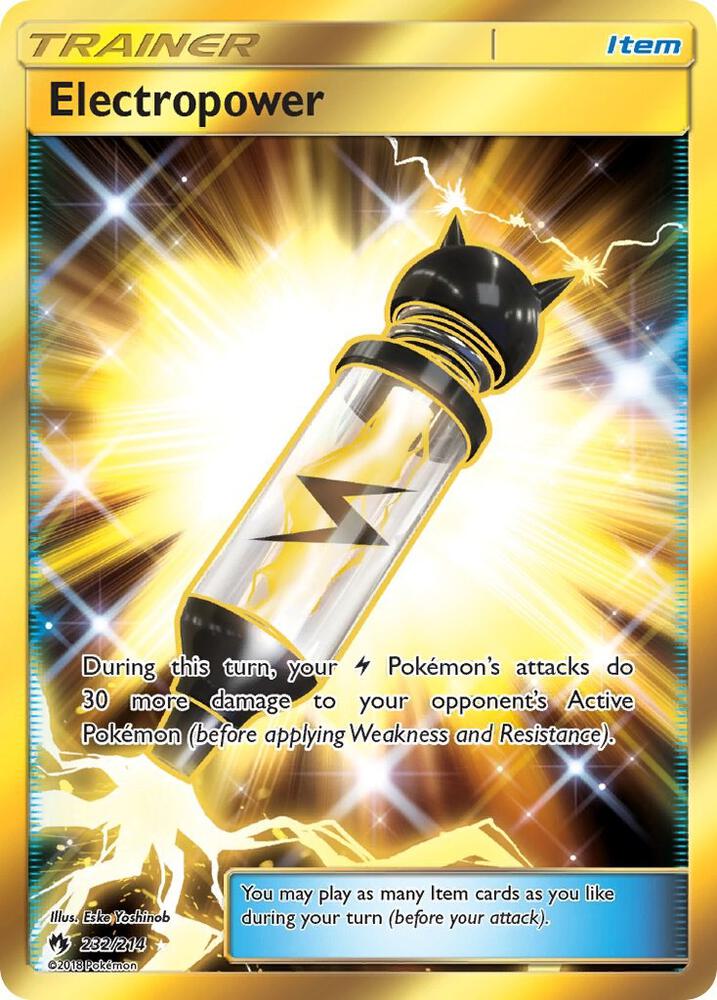 Electropower (Secret) 232/214 card from SM - Lost Thunder