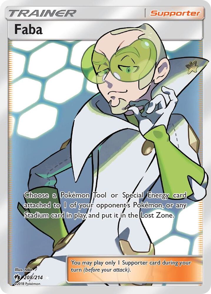Faba (Full Art) 208/214 card from SM - Lost Thunder