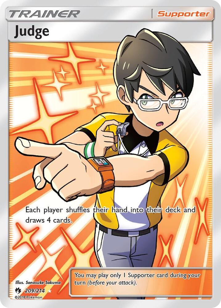 Judge (Full Art) 209/214 card from SM - Lost Thunder