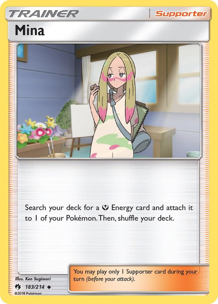 Mina 183/214 card from SM - Lost Thunder