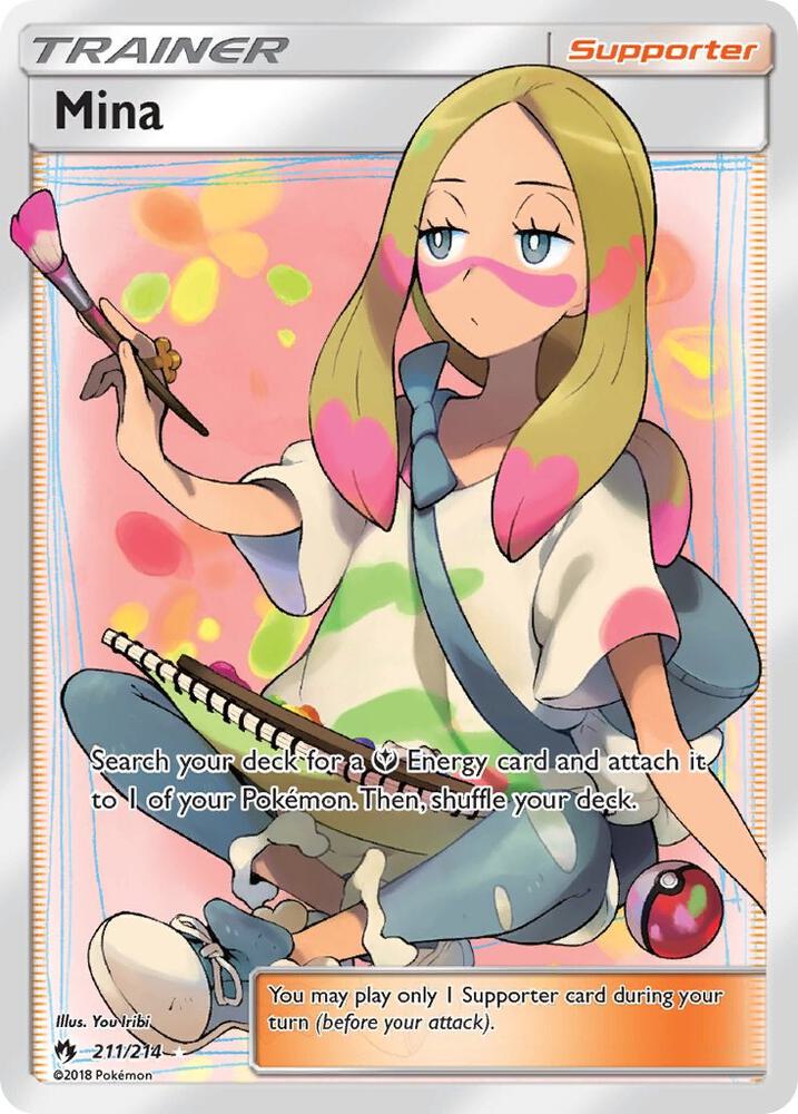 Mina (Full Art) 211/214 card from SM - Lost Thunder