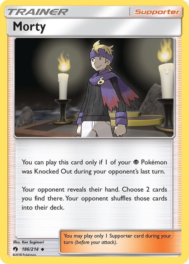 Morty 186/214 card from SM - Lost Thunder