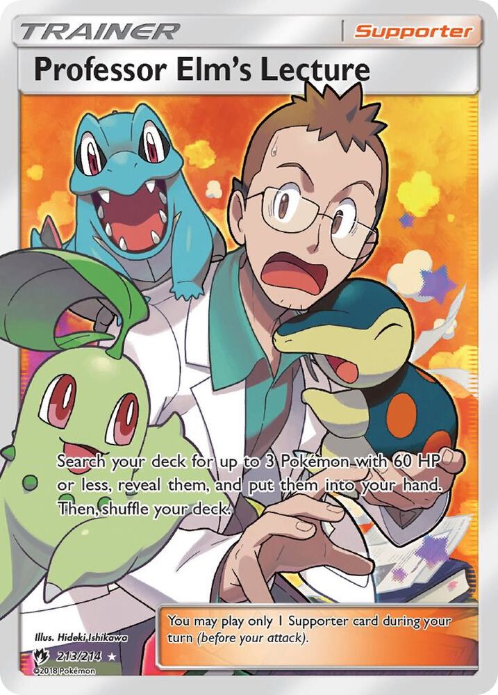 Professor Elm's Lecture (Full Art) 213/214 card from SM - Lost Thunder
