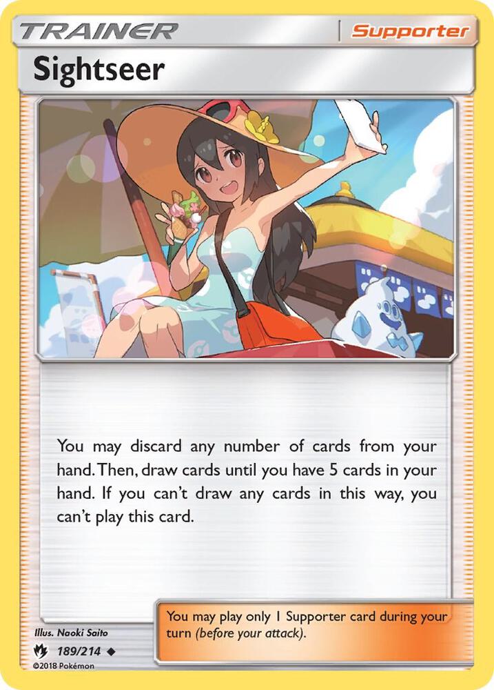 Sightseer 189/214 card from SM - Lost Thunder