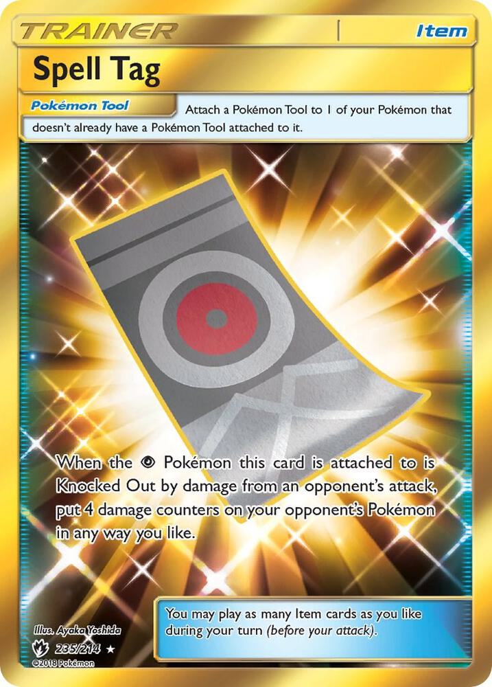 Spell Tag (Secret) 235/214 card from SM - Lost Thunder