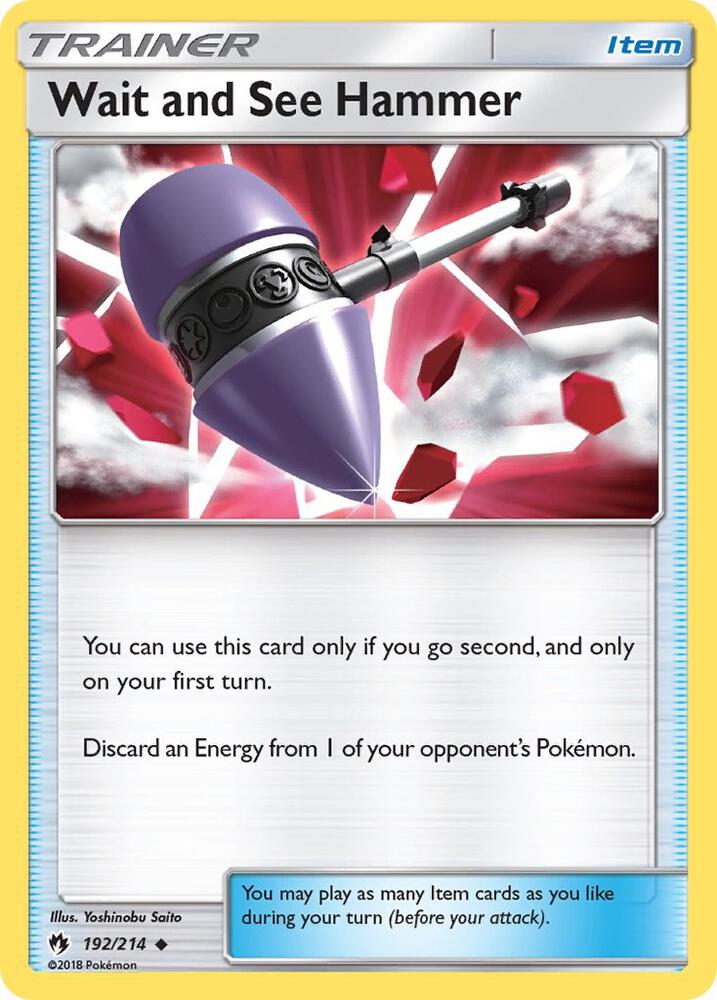 Wait and See Hammer 192/214 card from SM - Lost Thunder