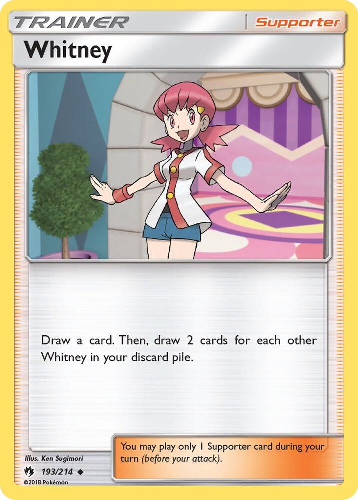 Whitney 193/214 card from SM - Lost Thunder