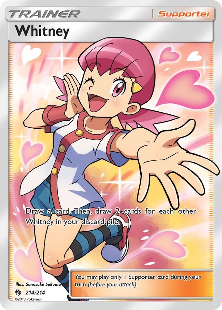 Whitney (Full Art) 214/214 card from SM - Lost Thunder