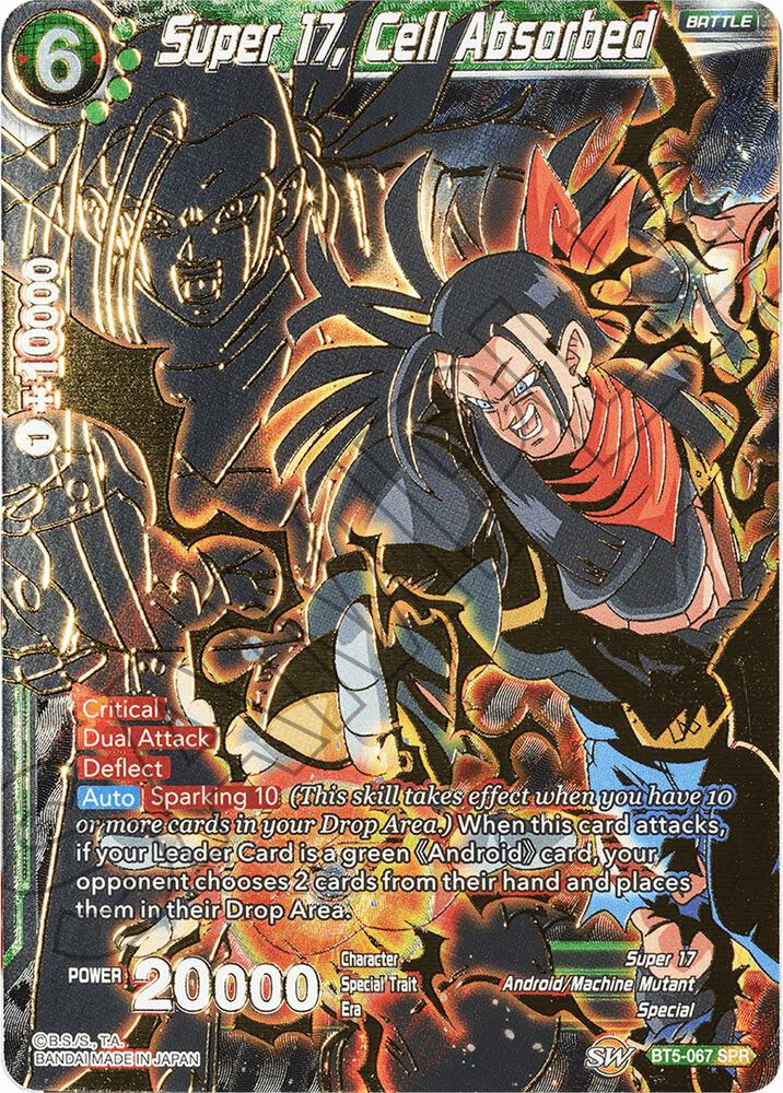 Super 17, Cell Absorbed (SPR) BT5-067 card from Miraculous Revival