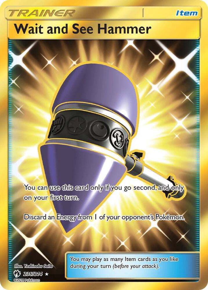 Wait and See Hammer (Secret) 236/214 card from SM - Lost Thunder
