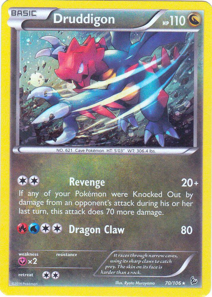 Druddigon - 70/106(Cosmos Holo) 070/106 card from Blister Exclusives