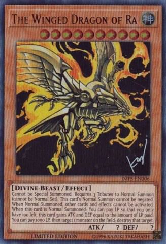 The Winged Dragon of Ra JMPS-EN006 card from Shonen Jump Magazine Promos
