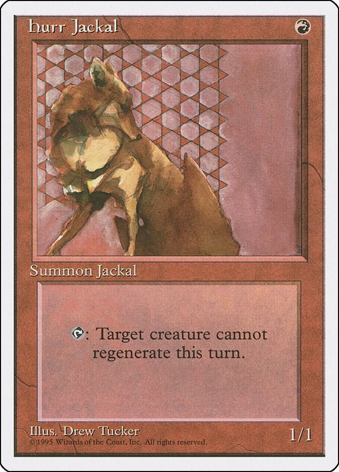 Hurr Jackal card from Fourth Edition